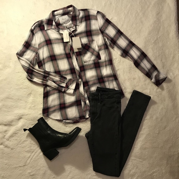 NWT NEIMAN MARCUS RAILS Plaid Button-Down - Picture 2 of 7